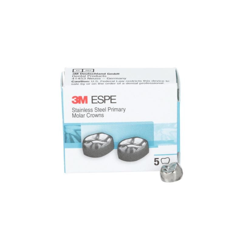 3M™ Stainless Steel Primary Molar Crowns D-LR-4 - 5 Pcs